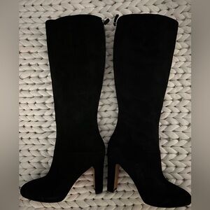 Nine West black suede knee high boots. Size 8.5 M